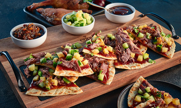 Spicy Asian Duck & Pineapple Triangles