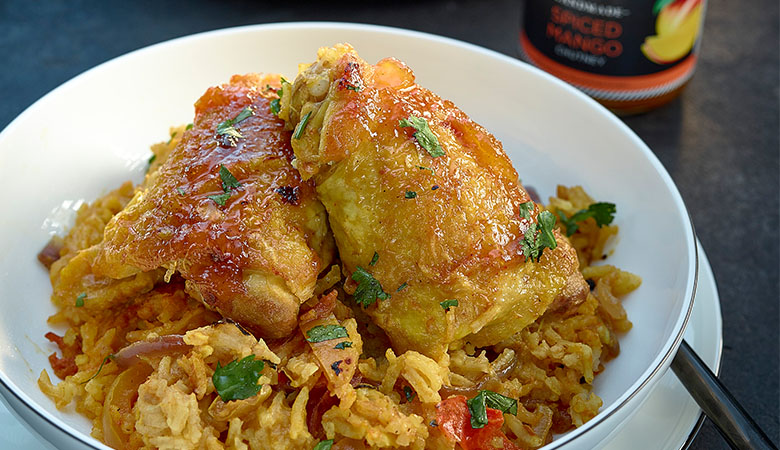 Neven Maguire's One Pan Mango Glazed Chicken & Rice Korma