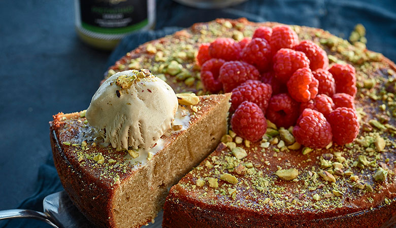 Neven Maguire's Warm Pistachio Cake with Gelato