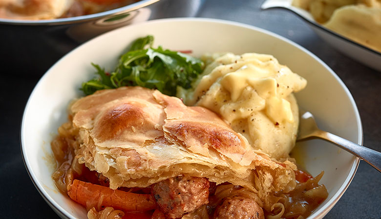 Neven Maguire's Black Pudding Sausage Puff Pie