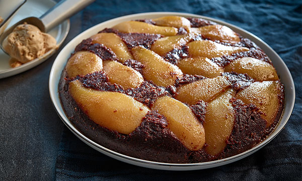 Caramelised Pear & Double Chocolate Brownie Pudding