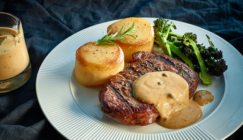 Neven Maguire's Rib Eye Steak with Fondant Potatoes