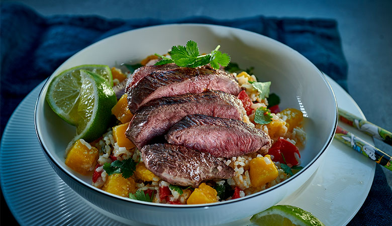 Neven Maguire's Thai Red Duck Steaks with Sticky Mango Rice