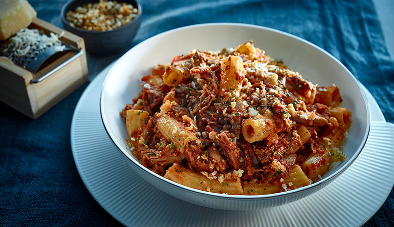Neven Maguire's Duck Ragu Rigatoni with Pangrattato