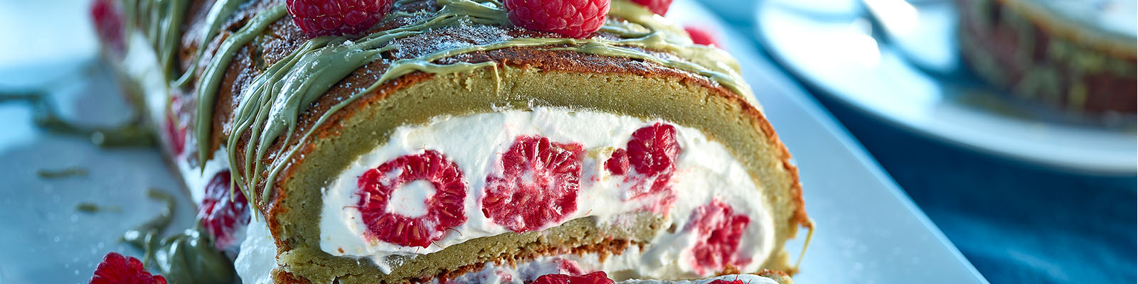 Neven Maguire's Lemon Pistachio Roulade with Raspberries