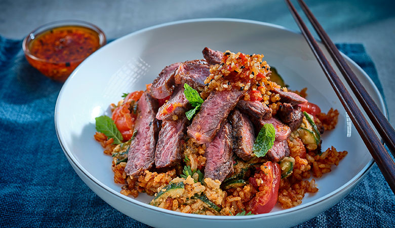 Neven Maguire's Thai Steak Crispy Rice Salad