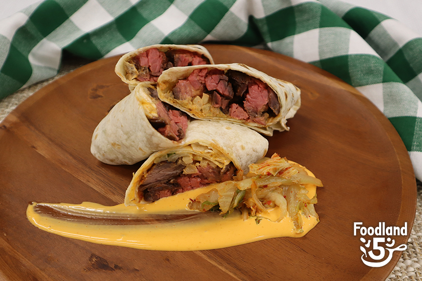 BBQ Beef Flank Burritos