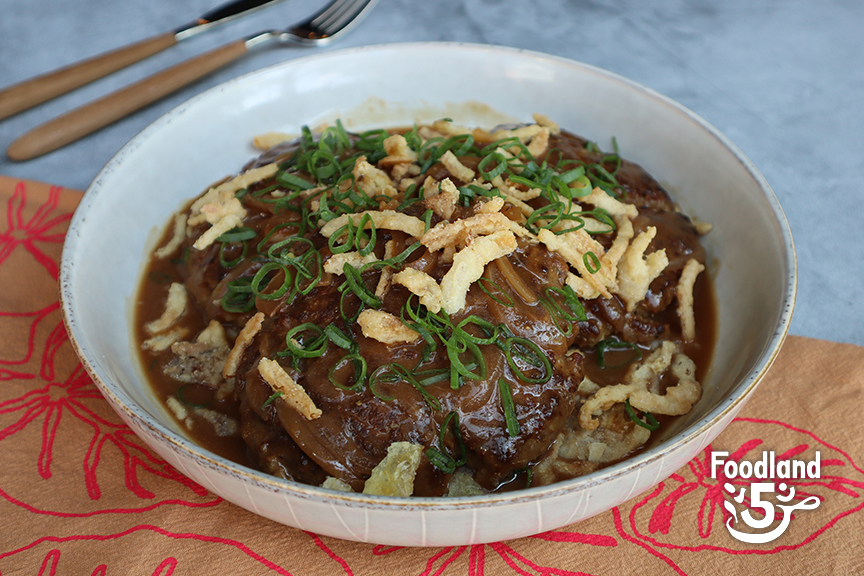 Hamburger Steak with Onion Gravy