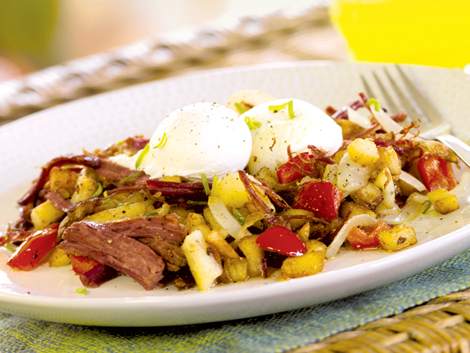 Corned Beef Hash and Poached Eggs