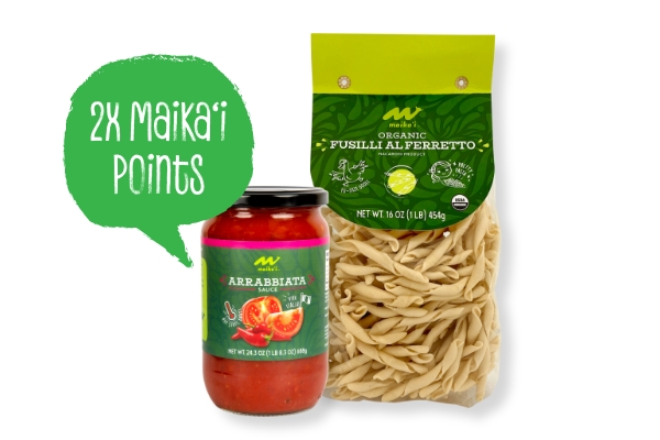 Maika`i Organic Artisanal Fusili Pasta