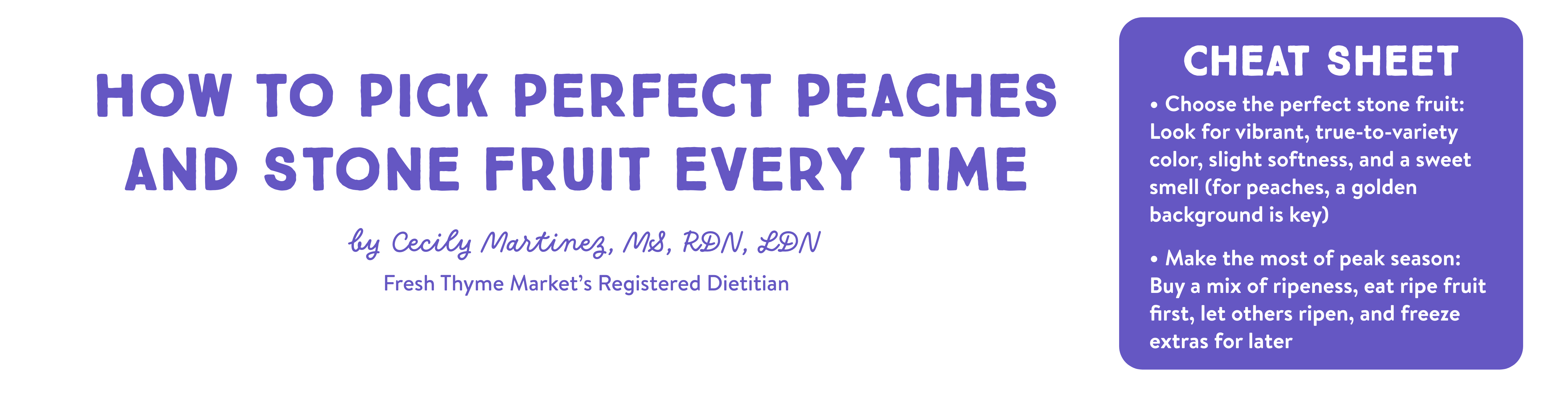 How to pick perfect peaches & stone fruit every time