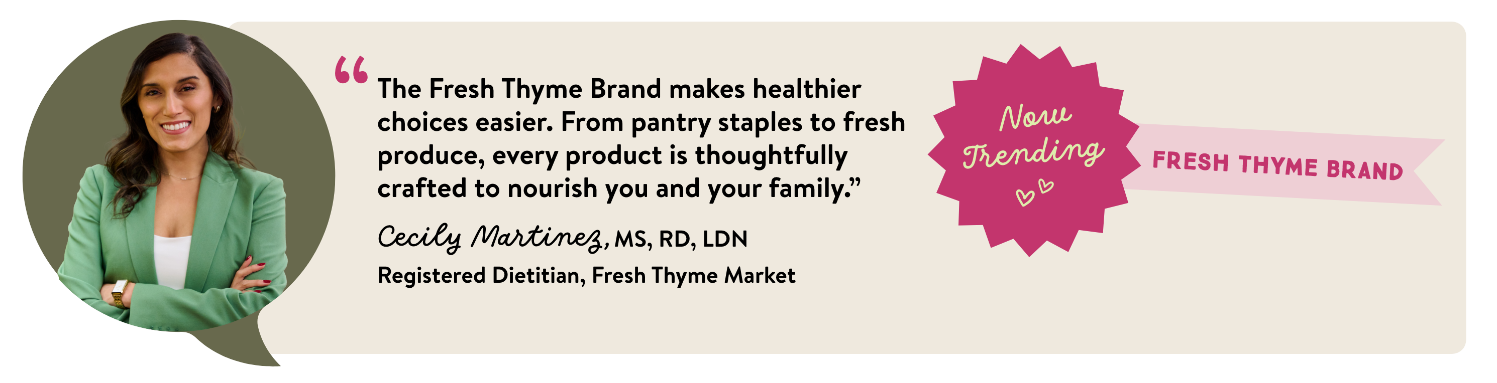 Now Trending: Fresh Thyme Brand. Nourishing Solutions