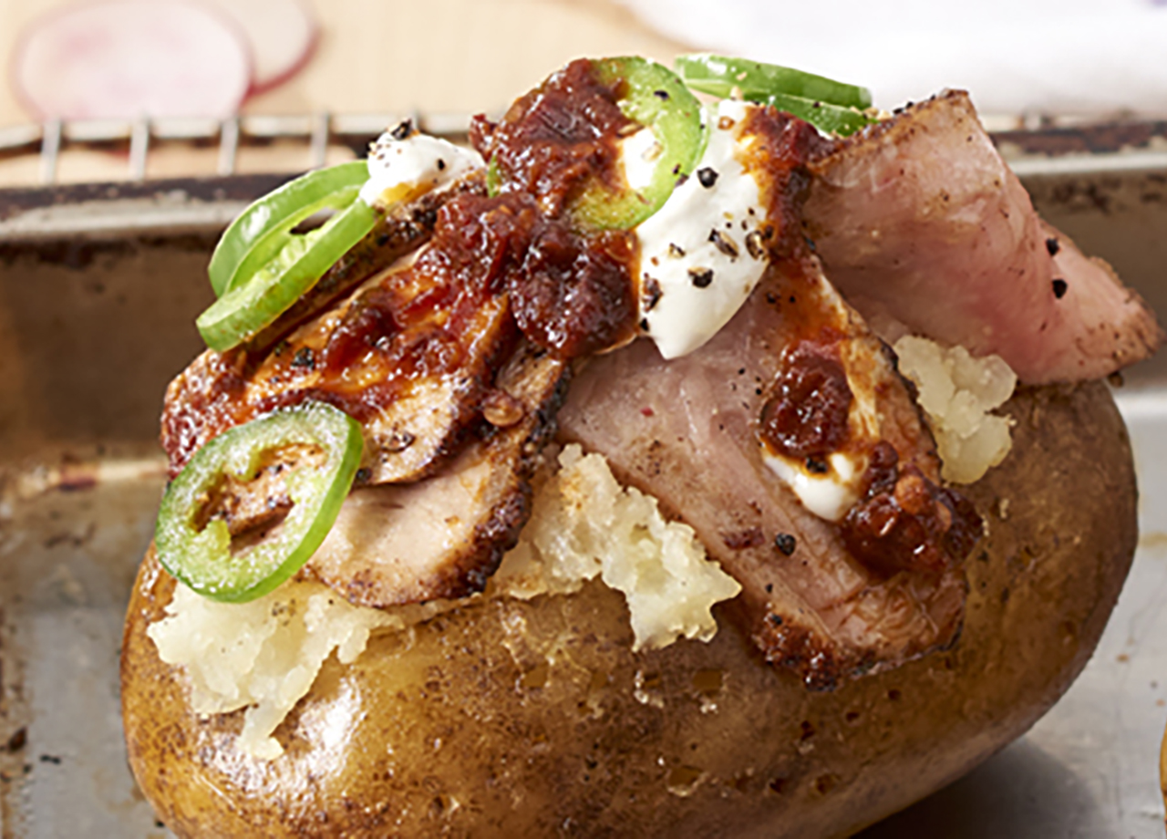 Adobo Pork Stuffed Potato