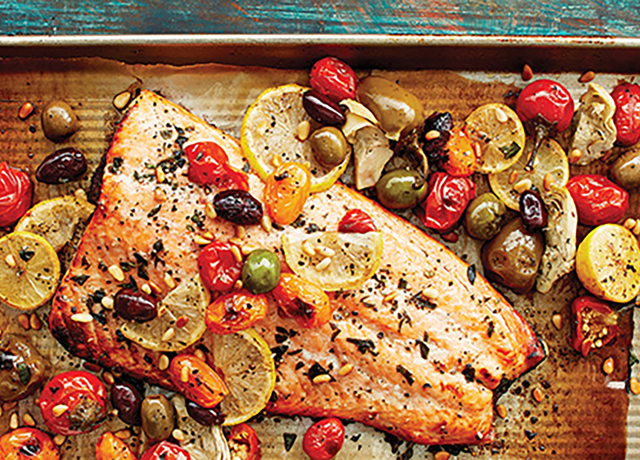 Antipasto Sheet-Pan Salmon