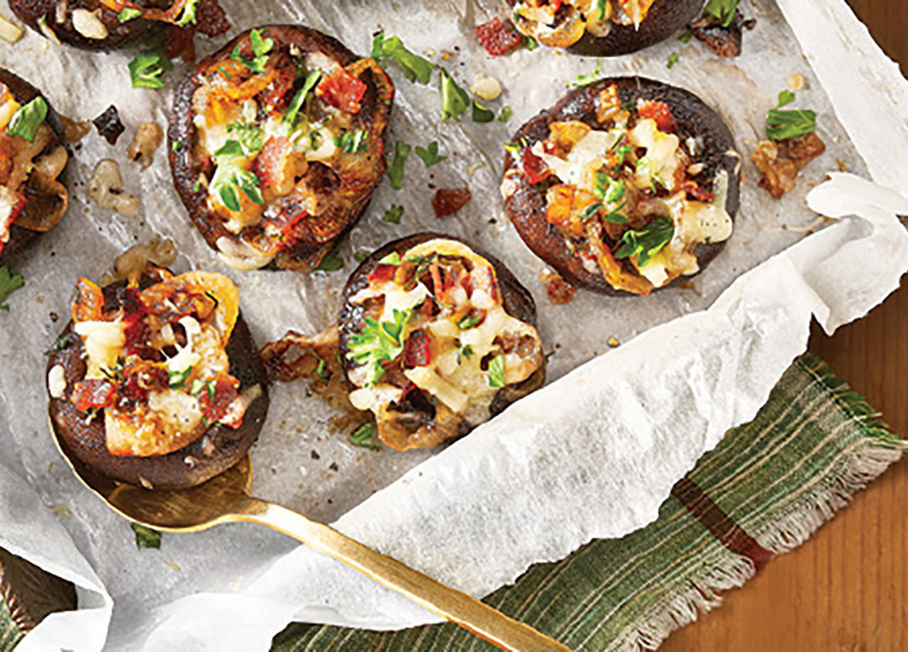 French Onion & Bacon Mushrooms