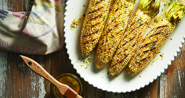 Grilled Corn with Parmesan Baste