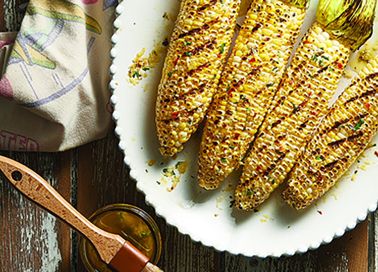 Grilled Corn with Parmesan Baste