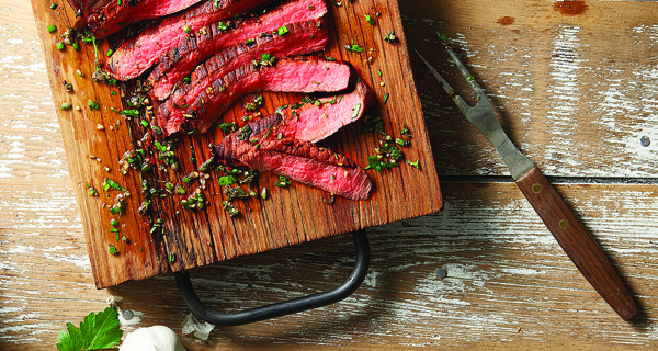 Grilled Flank Steak with Fresh Herbs