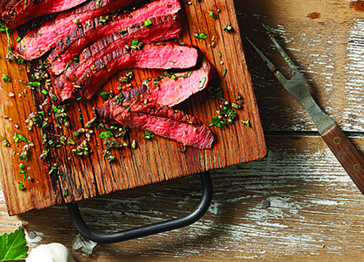 Grilled Flank Steak with Fresh Herbs