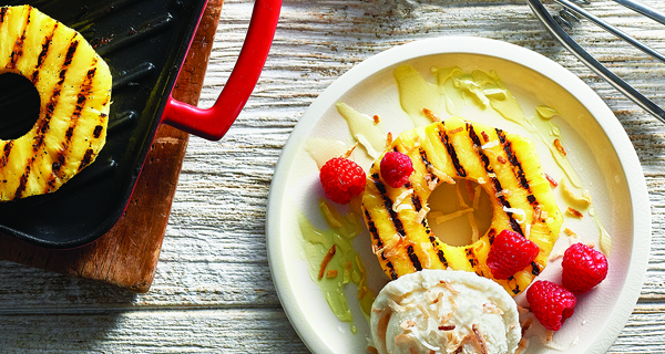 Grilled Pineapple with Coconut Ice Cream