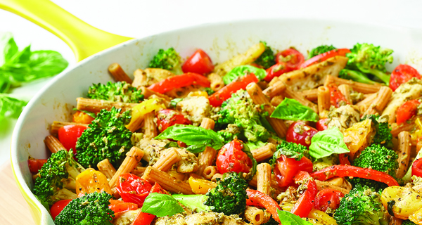 Heart-Healthy Chicken Pesto Skillet