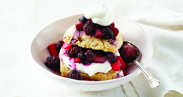 Honey Shortcakes With Apple Berry Compote