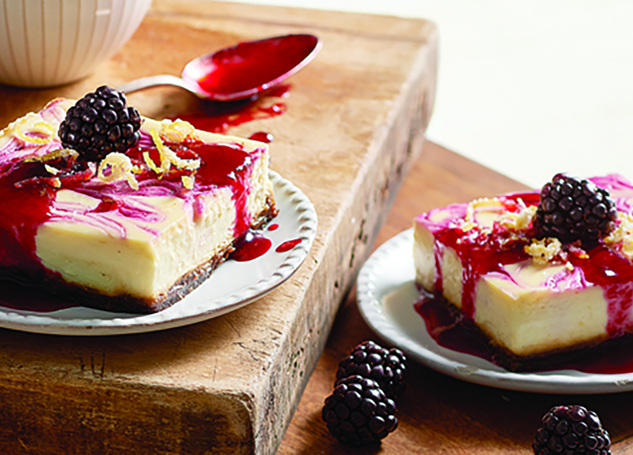 Lemon-Ginger Blackberry Cheesecake