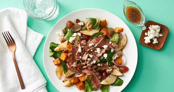 Organic Sweet Potato and Steak Salad