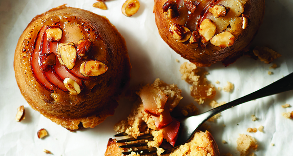 Pear Ginger Upside-Down Muffins