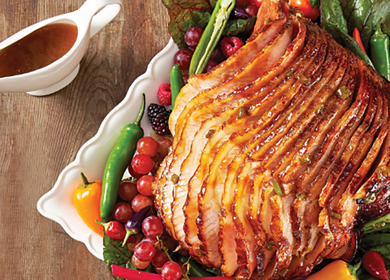 Serrano, Apricot and Bourbon-Glazed Ham