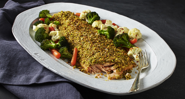 Simple Crusted Salmon Dinner