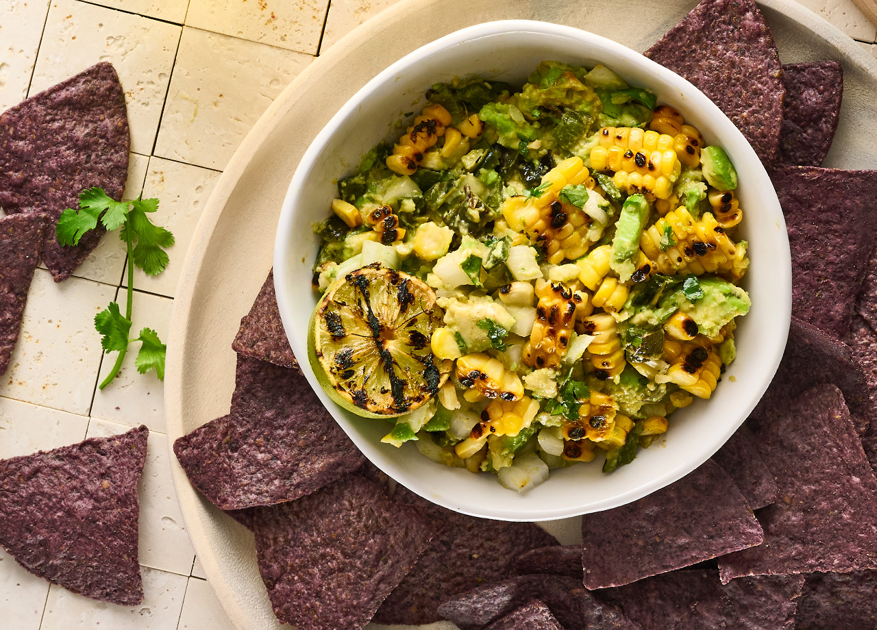 Spicy Grilled Sweet Corn Guacamole