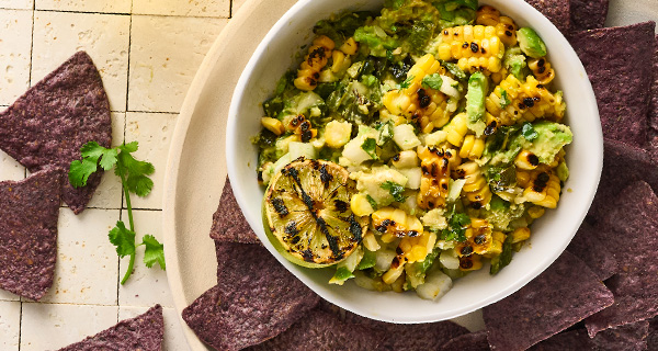 Spicy Grilled Sweet Corn Guacamole