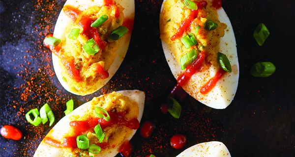 Sriracha Deviled Eggs