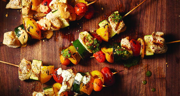 Veggie Chicken Kabobs