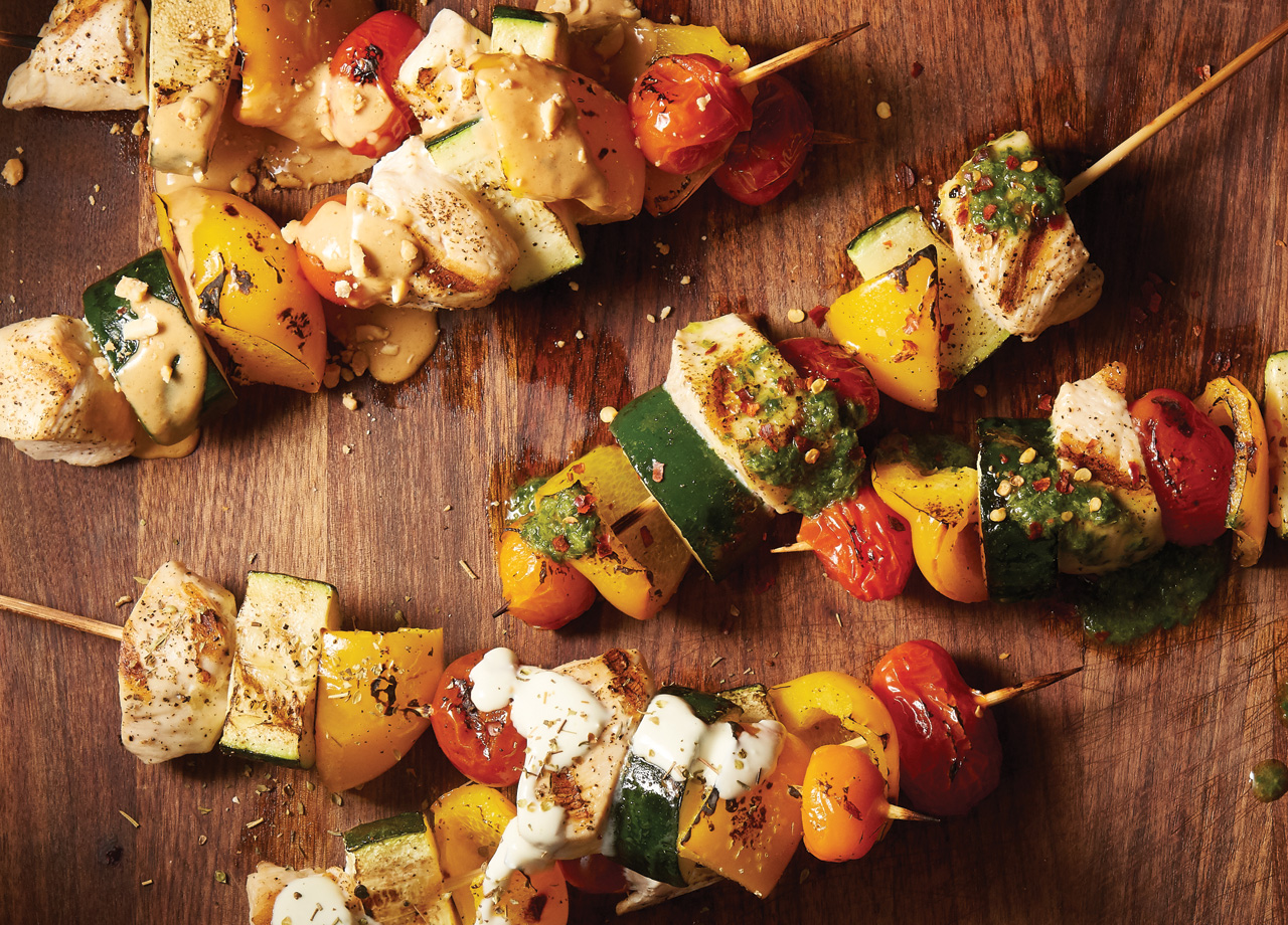 Veggie Chicken Kabobs
