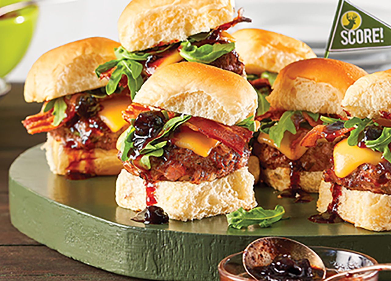 Venison Sliders with Blueberry BBQ Sauce