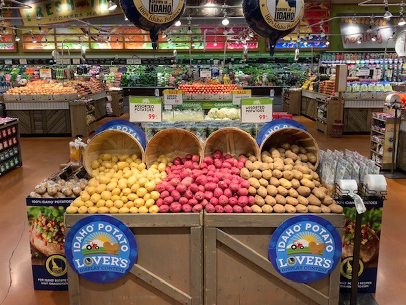 Idaho Potato Lover's Display multi potato colors