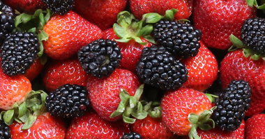 strawberries and blackberries