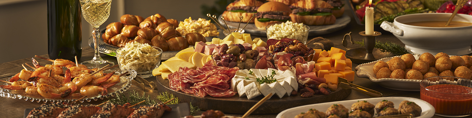 Starters, Appetizers & Sandwiches Tablescape