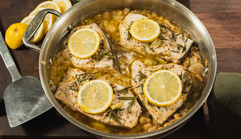 Baked Swordfish with Lemon