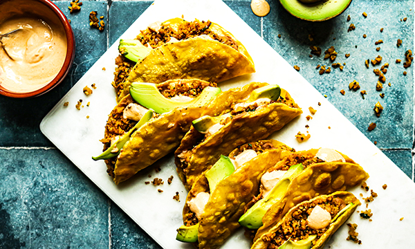 Cauliflower Quinoa Tacos with Chipotle Ranch