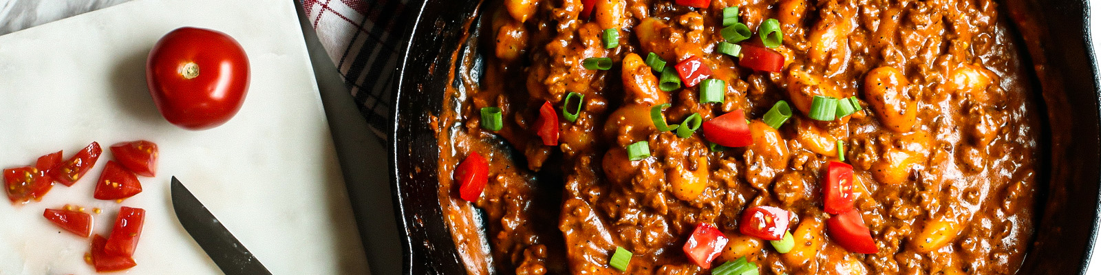 One Pan Cheeseburger Gnocchi