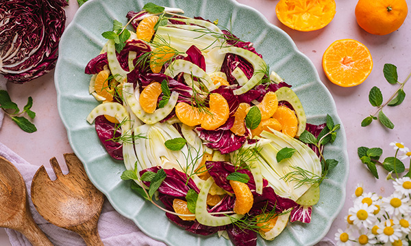 Mandarin Orange Salad with Fennel and Radicchio