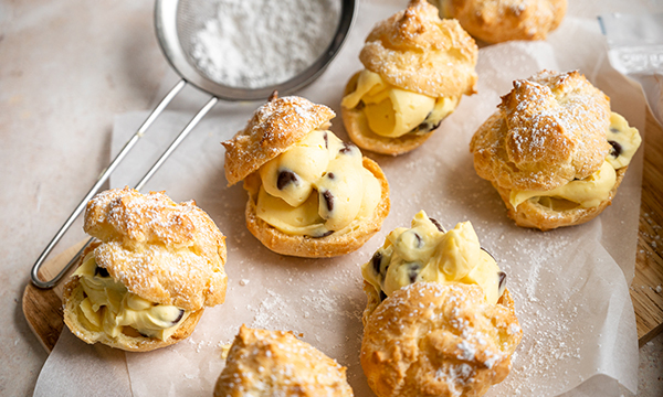 Mini Chocolate Chip Cream Puffs