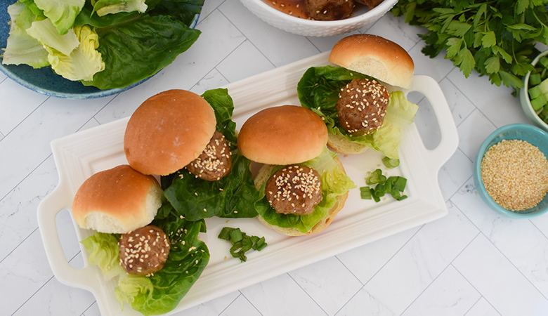 Slow Cooker Sweet Chili Meatball Sliders