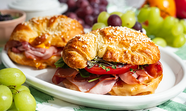 Toasted Ham & Cheese Croissants