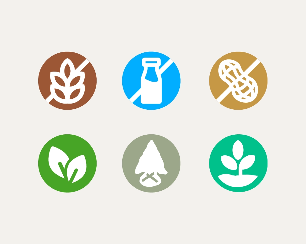 Dietary/Lifestyle Nutrition Icons