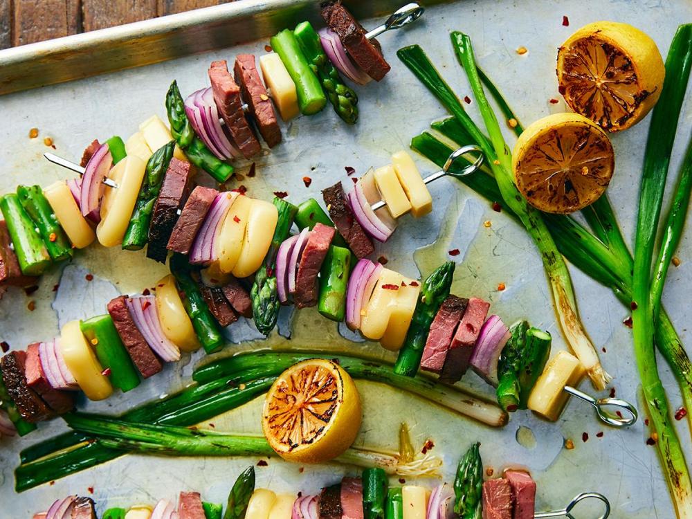 London Broil & Asparagus Skewers