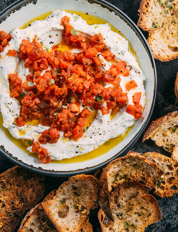 Whipped Ricotta with Herbed Tomatoes